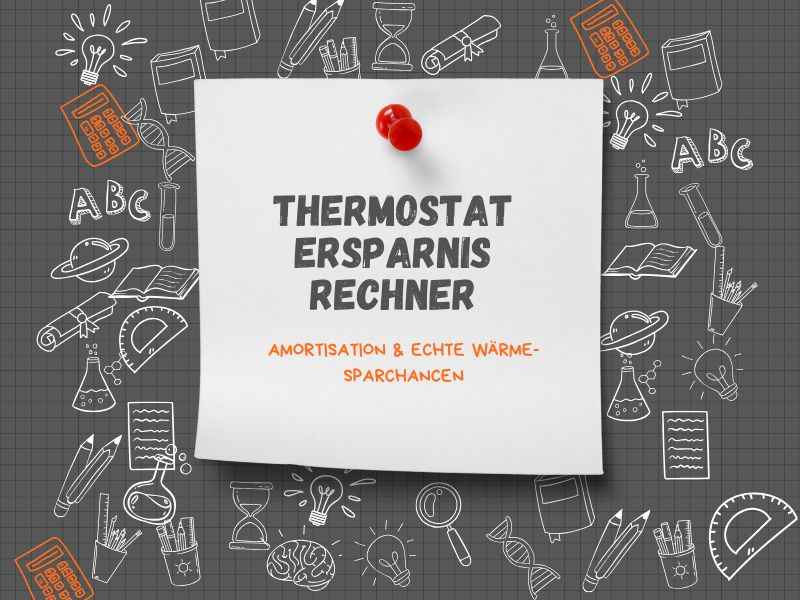 Thermostat-Ersparnis-Rechner: Wie schnell lohnen sich smarte Thermostate? Rechner für Einsparung, Amortisation, ROI (3/5 Jahre) & Break-even – basierend auf deinen Heizkosten oder kWh.